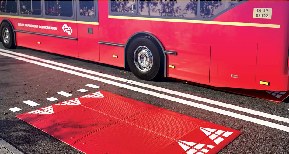 Coussin de Vitesse en Caoutchouc -Quartet- (1800x3000mm)