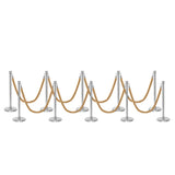 Ensemble Premium de Barrière à Corde et Poteau Flexibarrier - y compris les cordes torsadées