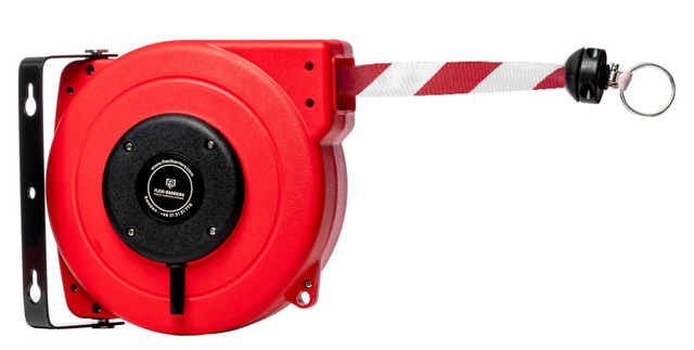 Enrouleur de barrière de sécurité Flexibarrier - Ceinture de barrière robuste (9-18m)