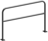 Anneaux en tube d'acier avec barre transversale (Ø48mm)