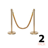 Ensemble Premium de Barrière à Corde et Poteau Flexibarrier - y compris les cordes torsadées
