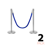 Lot de 2 - Ensemble de poteaux et cordes Flexibarrier - Premium – incl. Porte-affiche A4