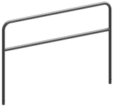 Anneaux en tube d'acier avec barre transversale (Ø48mm)