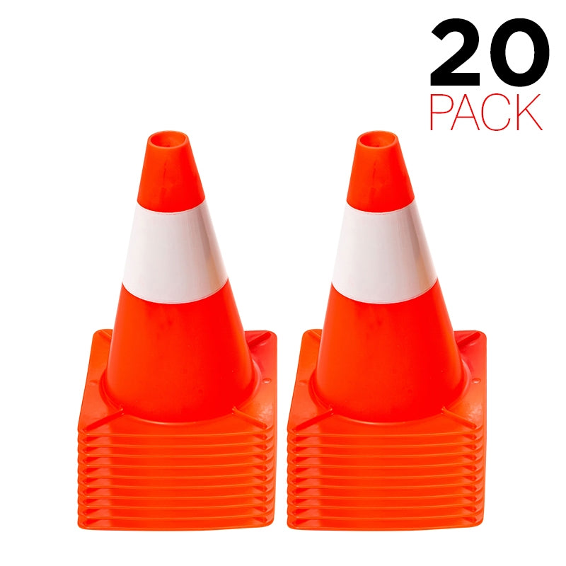 Cône de circulation Flexibarrier 30cm -Kit- 20pcs (Orange/Blanc)
