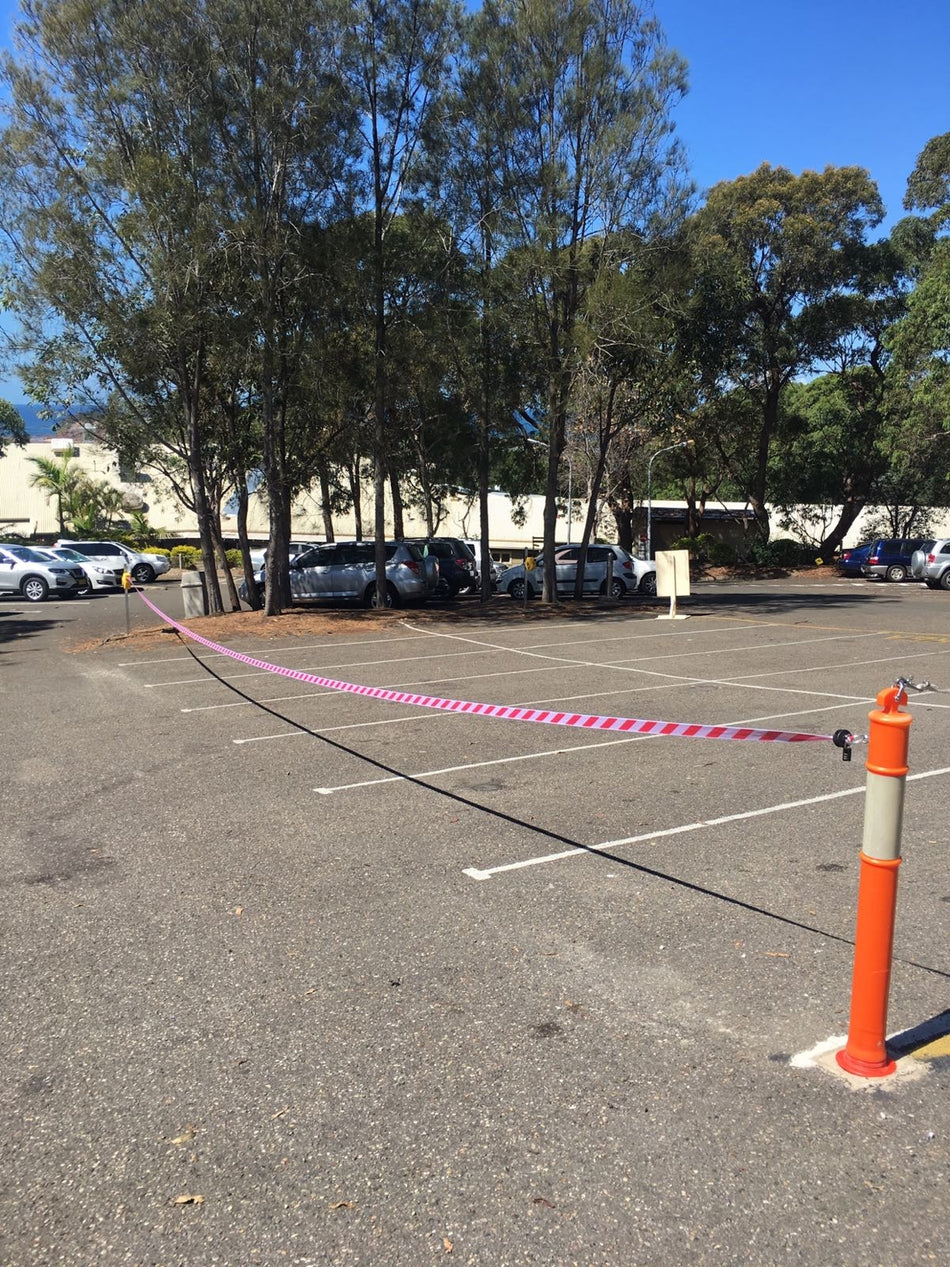 Enrouleur de barrière de sécurité Flexibarrier - Ceinture de barrière robuste (9-18m)