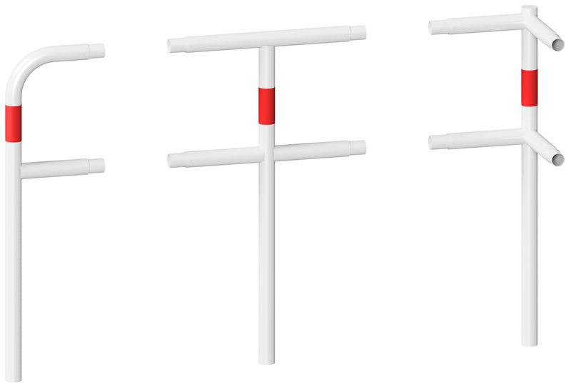 Clôture de protection - Sentinel | Système de clôture modulaire (Blanc/Rouge)