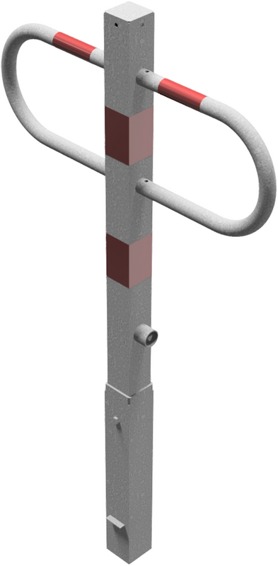 Barrière amovible ParkGuard pour passage et parking (900 mm au-dessus du sol)