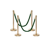 Ensemble Premium de Barrière à Corde et Poteau Flexibarrier - y compris les cordes torsadées