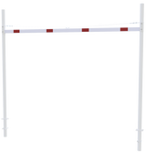 Barrière de restriction de hauteur avec 2 poteaux carrés (largeur 3-9m)