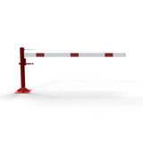 Barrière pivotante avec renforcement par corde de traction