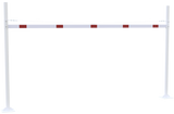 Barrière de restriction de hauteur avec 2 poteaux carrés (largeur 3-9m)