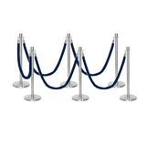 Ensemble Premium de Barrière à Corde et Poteau Flexibarrier - y compris les cordes torsadées
