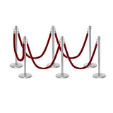 Ensemble Premium de Barrière à Corde et Poteau Flexibarrier - y compris les cordes torsadées