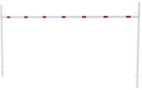Barrière de restriction de hauteur avec 2 poteaux carrés (largeur 3-9m)