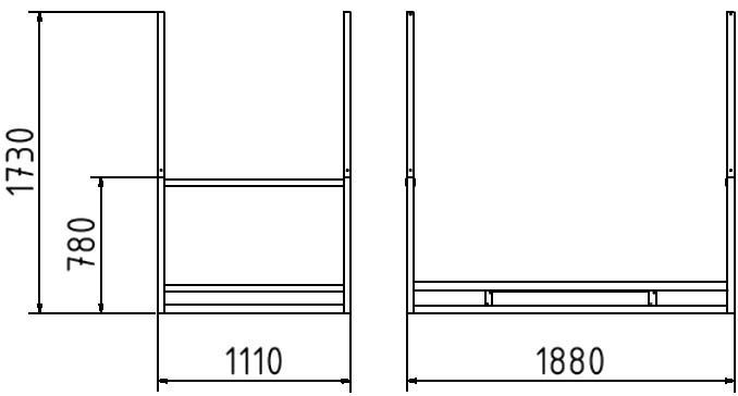 Palette multiple pour 20 barrières en Plastique et 20 plaques de base