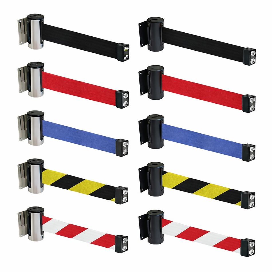 Barrière Murale FlexiBarrier – Économique – Magnétique (sangle de 2,3 à 4,5 m)