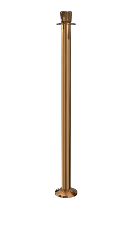 Barrière à poteau et corde Flexibarrier - Fixation Premium-