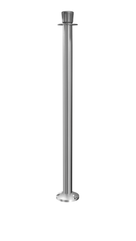 Barrière à poteau et corde Flexibarrier - Fixation Premium-
