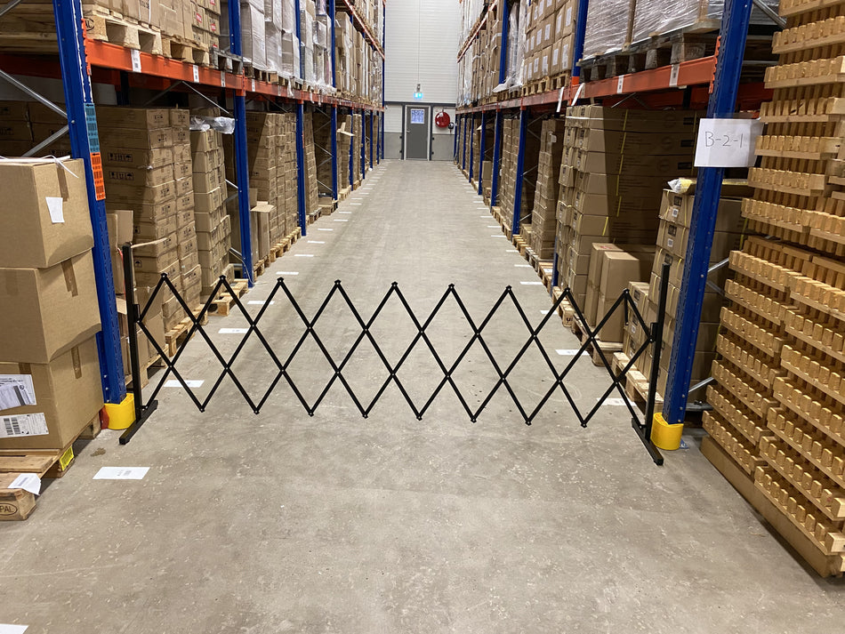 Barrière extensible Flexibarrier - Basic avec base - (2,7 m, noir)