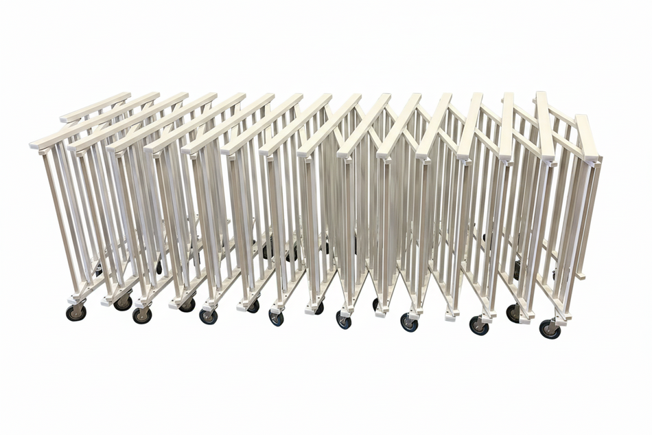 Barrière de sécurité extensible – Portail accordéon mobile – 10.6 m
