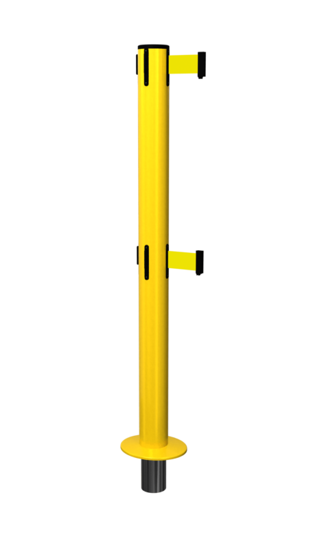 FlexiBarrier Poteau à sangle à double sangle - SafetyPlus amovible - (sangles de 3.4m/4.9m)
