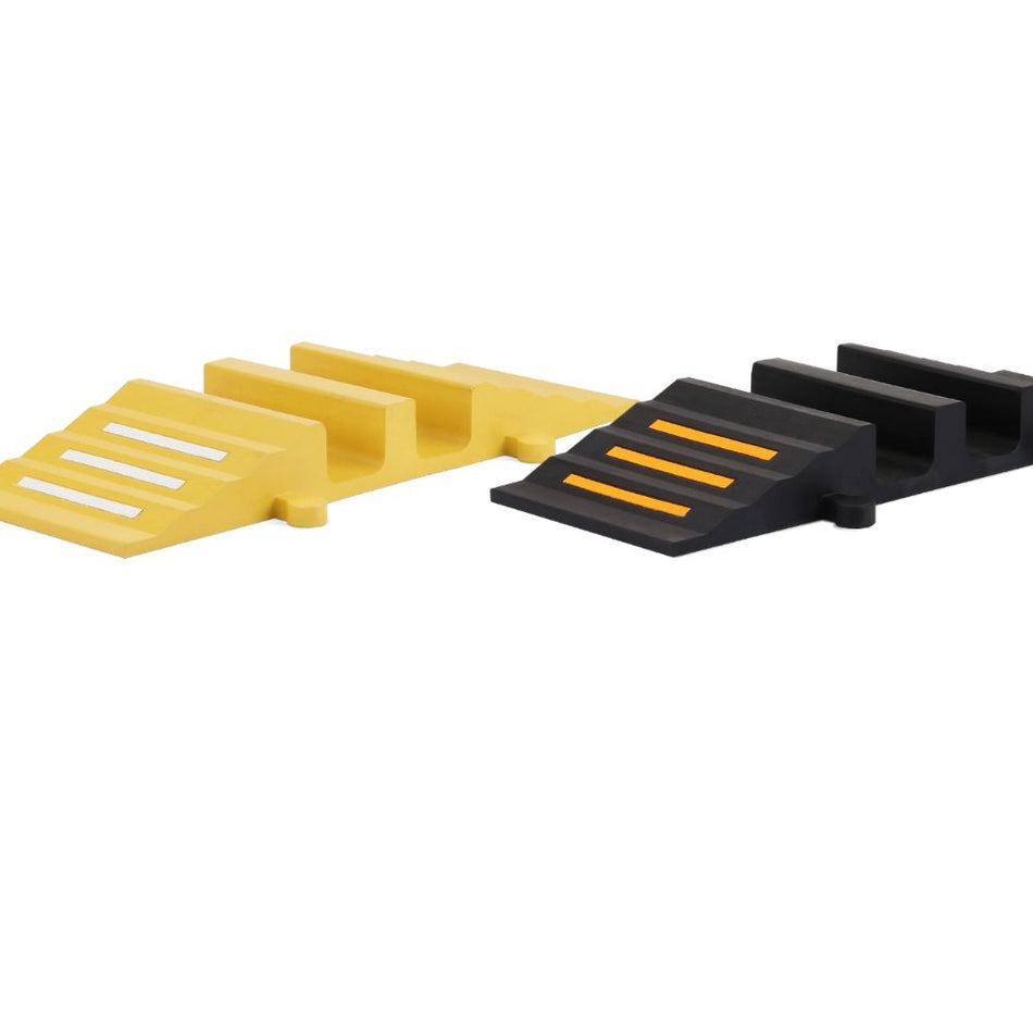 CRASH STOP Protecteur de tuyaux et câbles – Robuste, 2 canaux (Jaune ou Noir)