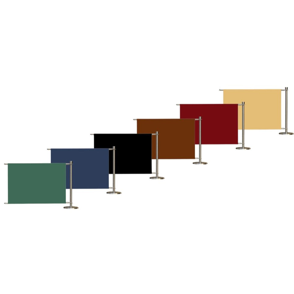 Kit d'extension pour barrière de café Flexibarrier – Argent Premium – 1000 mm | Bannière de couleur unie