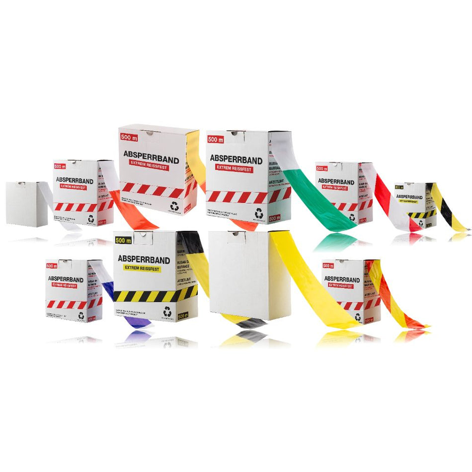 Ruban de signalisation – Extrêmement résistant à la déchirure – 500m x 80mm (Impression recto-verso)