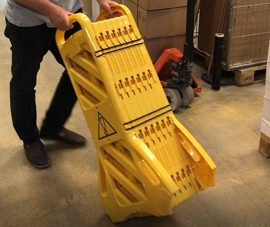 Flexibarrier - Barrière portable et extensible - avec roues (4m)