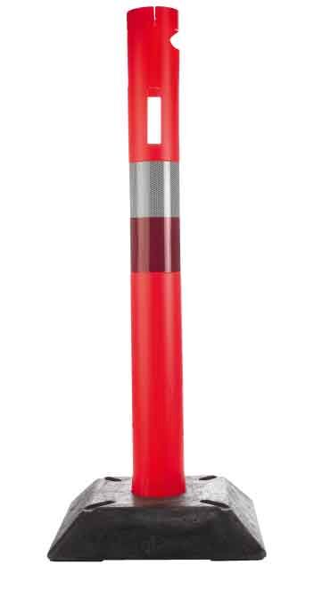 Barrière en plastique avec trous pour panneau