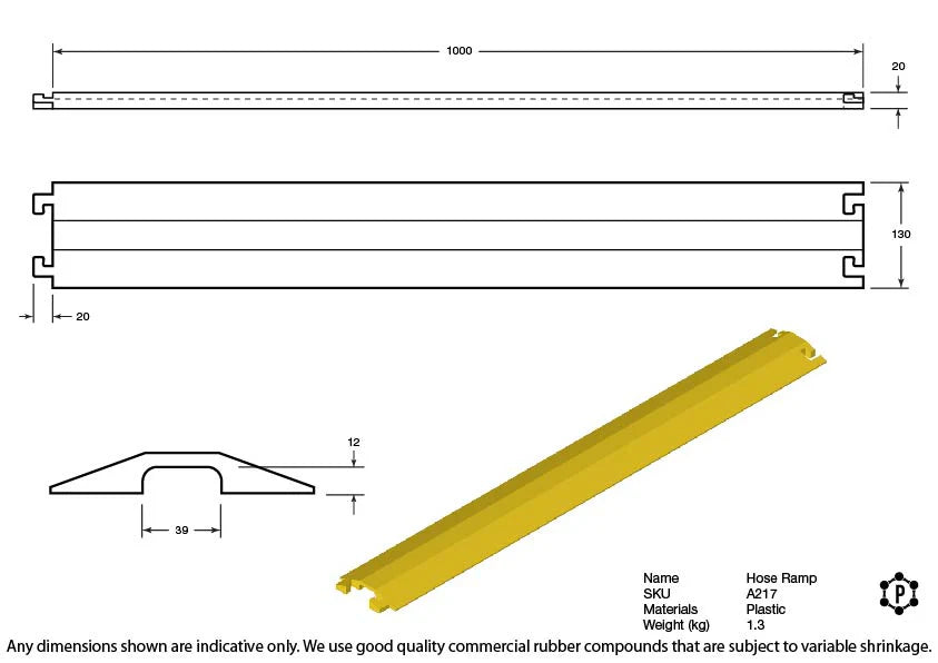 Rampe de Câble Durable (135 × 20 × 1000 mm)