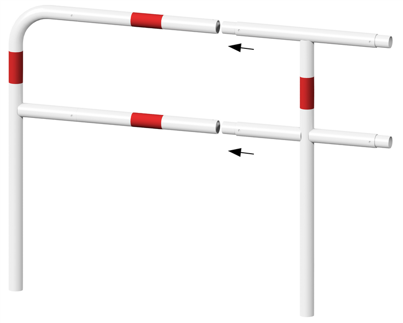 Clôture de protection - Sentinel | Système de clôture modulaire (Blanc/Rouge)