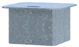 Couvercle pour poteaux – Galvanisé à chaud