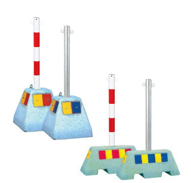 Poteau à chaîne pour base en béton – 1000 mm – Acier galvanisé