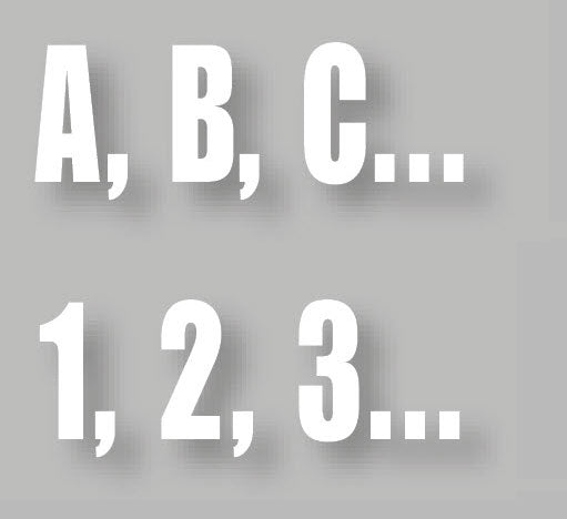 PREMARK® - Lettres/Chiffres (Différentes tailles)