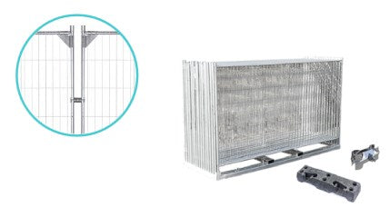 Clôture de chantier Standard Renforcée - Pack complet (105m)