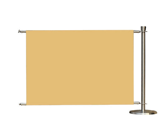 Kit d'extension pour barrière de café Flexibarrier – Argent Premium – 1000 mm | Bannière de couleur unie