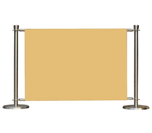 Ensemble de barrières de café Flexibarrier –Premium– 1000mm | Bannière de couleur unie