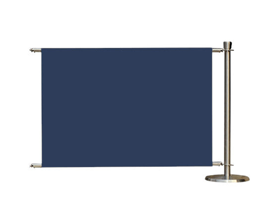 Kit d'extension pour barrière de café Flexibarrier – Argent Premium – 1000 mm | Bannière de couleur unie