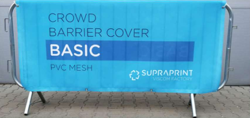 Housse de Barrière de Foule – Maille PVC – 200 × 80 cm – Impression Personnalisée