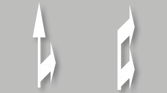 PREMARK® - Symbole (Double pil - droit, gauche, droite)