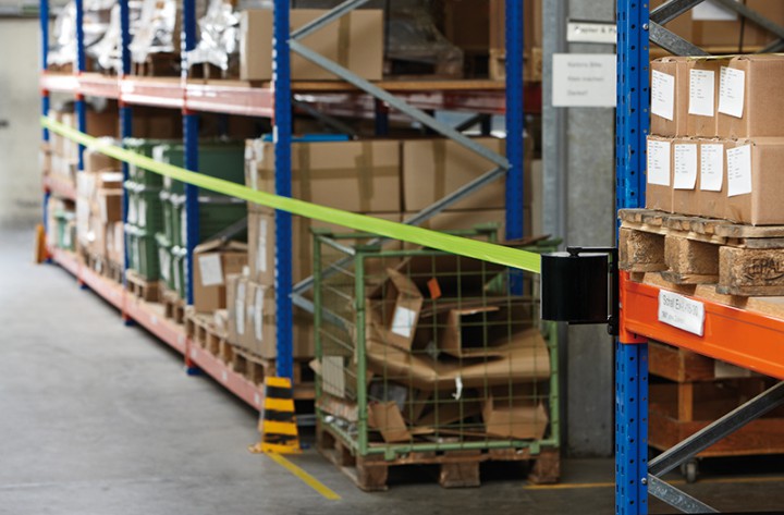 Barrière à sangle rétractable murale Beltrac XXXL (22m)