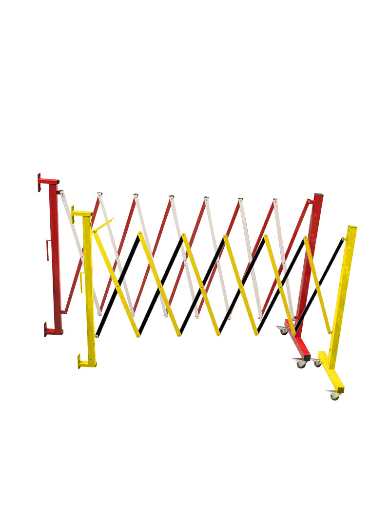 Flexibarrier -Barrière extensible- Montée au mur avec roulettes (3,6m)