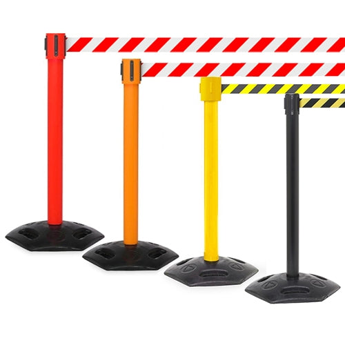 Poteau à sangle FlexiBarrier -Extérieur 250- (sangle de 3,4 m)