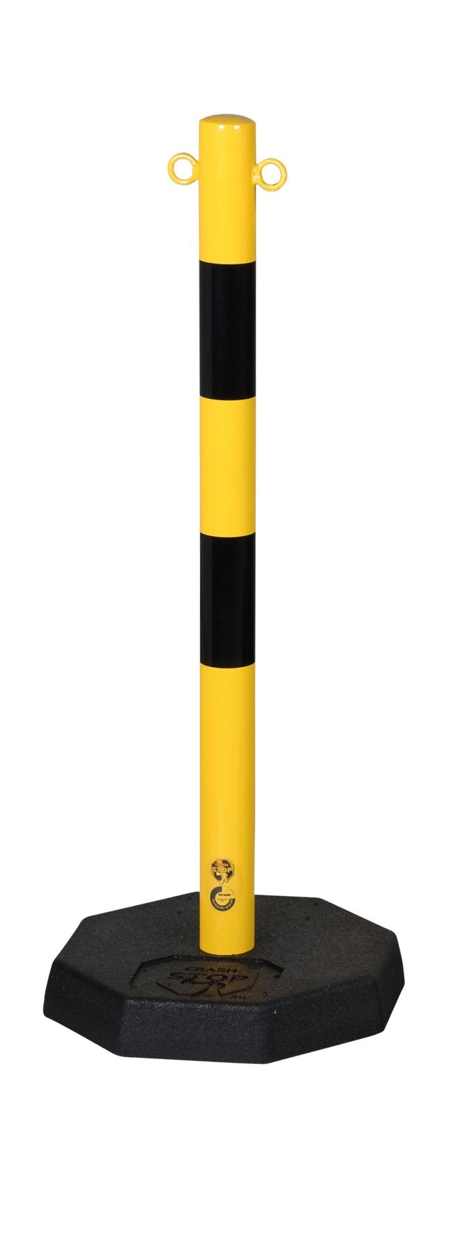 Kit de barrière à poteau et chaîne Flexibarrier avec chariot (Noir/Jaune)