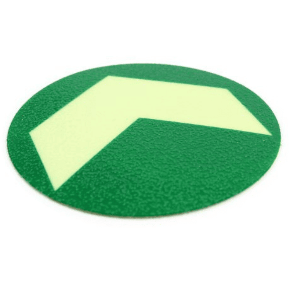 Flèches phosphorescentes – Disque de 100 mm Ø (Lot de 10)