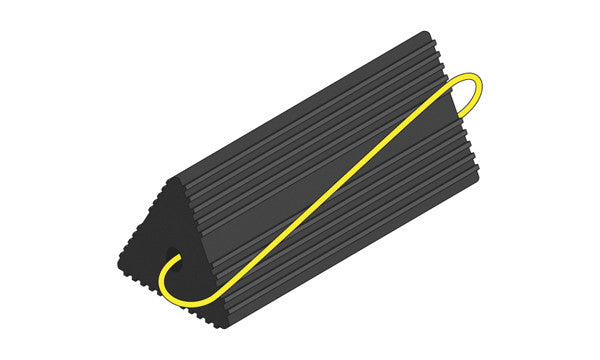 Heavy-duty rubber aircraft wheel chock – view 6