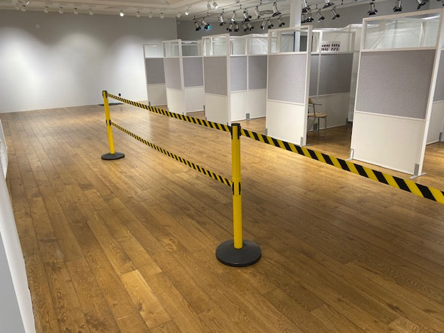 Poteau à sangle FlexiBarrier -Basique Double- (2 x 3m sangle)