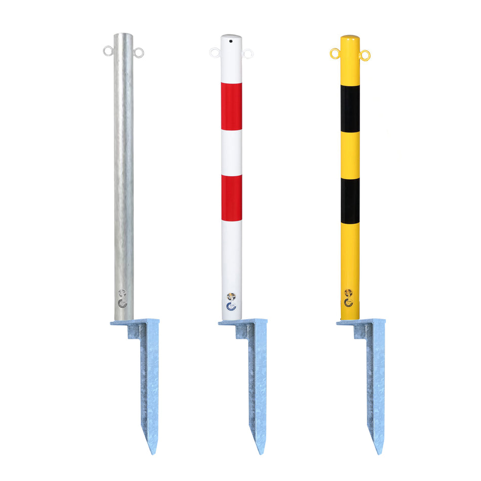 Poteau de chaîne en métal avec lance
