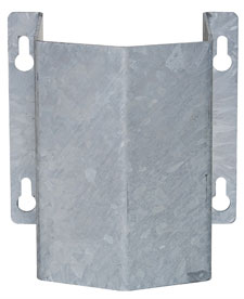 Garde-tuyau -Little Mountain- en acier, pour montage mural, galvanisé ou jaune/noir